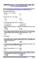 Kumpulan Soal Un SMP (Matematika)