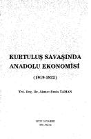 Kurtuluş Savaşında Anadolu Ekonomisi (1919-1922)
 9759450828