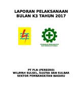 Laporan Bulan k3 Tahun 2017