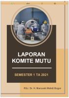 Laporan Komite Mutu Semester 1 2021