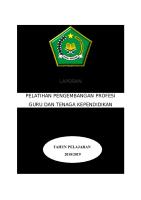 Laporan Pelaksanaan PELATIHAN DAN PENGEMBANGAN PTK [PDF]