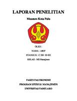 Laporan Penelitian Sejarah Di Museum Negeri Palu