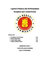 Laporan Prakarya Limbah Kertas