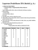 Laporan Praktikum Ipa Modul 3 KB 1 Jenis Zat Dalam Makanan [PDF]