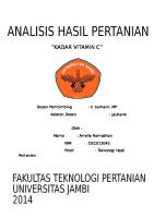 Laporan Praktikum Kadar Vitamin C