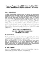 Laporan Program Kerja OSIS Untuk Pembina OSIS [PDF]