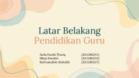 Latar Belakang Pendidikan Guru [PDF]