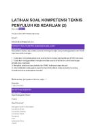 Latihan Soal Kompetensi Teknis Penyuluh KB Keahlian 2 [PDF]