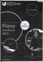 LCM Piano Handbook 2013 Pre Preparatory