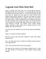 Legenda Asal Mula Selat Bali [PDF]