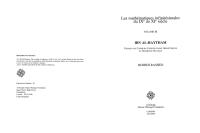 Les mathématiques infinitésimales du IXe au XIe siècle: Fondateurs et commentateurs [3]
 1 873992 59 9 [PDF]