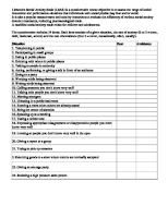 Liebowitz Social Anxiety Scale