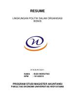 Lingkungan Politik Dalam Organisasi Bisnis [PDF]