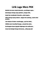 Lirik Lagu Mars PKK [PDF]