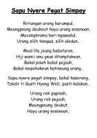 Lirik Lagu Sapu Nyere Pegat Simpay [PDF]