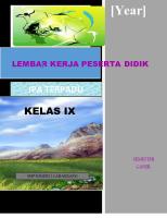 LKPD Ipa Terpadu Kelas 9