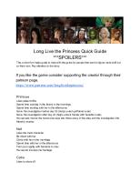 Long Live Princess Quick Guide