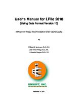 LPile 2018 User Manual