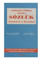 Lütfü. Ingilizce - Türkçe - Arapça Sözlük (Atasözleri ve Deyimler Sözlüğü)