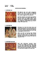 Macam-Macam Motif Batik Indonesia