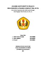 Makalah Analisis Akuntansi PT Ultrajaya - Kelompok 6 [PDF]