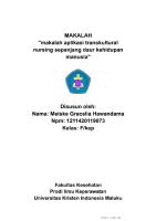 Makalah Aplikasi Transkultural Nursing Sepanjang Daur Kehidupan Manusia