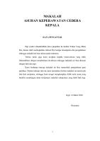 Makalah Askep Cedera Kepala [PDF]