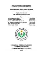 Makalah Bentuk Badan Usaha Agribisnis Kelompok 5 [PDF]