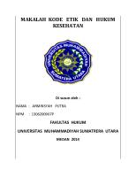 Makalah Etika Dan Hukum Kesehatan