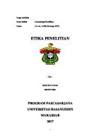 Makalah Etika Penelitian Irna