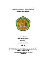 Makalah Hukum Perdata Islam