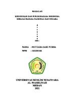 MAKALAH Kedudukan Dan Fungsi Bahasa Indonesia 2