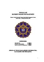 Makalah Konsep Dasar Manajemen