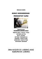 Makalah Kunci Kesuskesan Menuntut Ilmu [PDF]