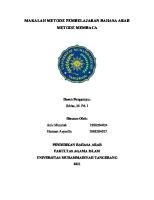 Makalah Metode Pembelajaran Bahasa Arab - Metode Membaca