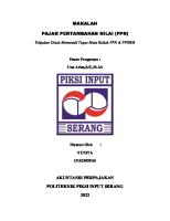 Makalah Pajak Pertambahan Nilai