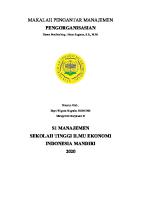 Makalah Pengantar Manajemen - Bayu Wiguna Nugraha - Pengorganisasian [PDF]