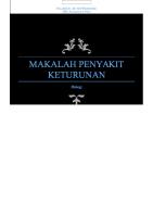 Makalah Penyakit Keturunan