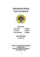 Makalah Pupuk Magnesium [PDF]