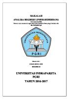 Makalah Regresi Linier Sederhana [PDF]