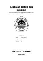 Makalah Rotasi Dan Revolusi