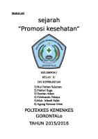 Makalah Sejarah Promosi Kesehatan