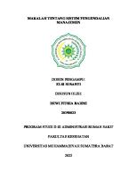 Makalah Sistem Pengendalian Manajemen [PDF]