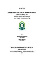 Makalah Tasawuf Sebagai Paradigma Pendidikan Akhlak [PDF]