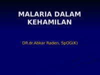 Malaria Dalam Kehamilan