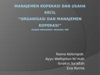 Manajemen Koperasi Dan Usaha Kecil [PDF]