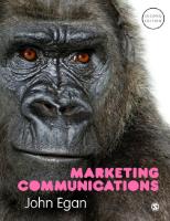 Marketing Communications-John Egan