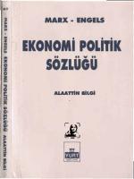 Marks-Engels: Ekonomi Politik Sözlüğü [1 ed.]