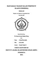 Masyarakat Madani Dalam Perspektif Islam [PDF]