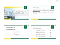 Matematika Optimisasi - Optimasi Fungsi Multivarabel